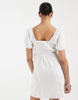 Vero Moda Maternity cotton broderie puff sleeve milkmaid mini dress in white