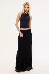 Perfect Stranger Lula Chiffon Maxi Skirt Black