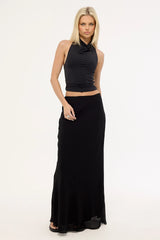 Perfect Stranger Lula Chiffon Maxi Skirt Black