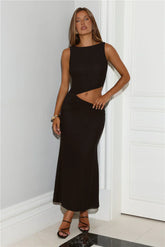 This Is The Look Mesh Maxi Dress Black
