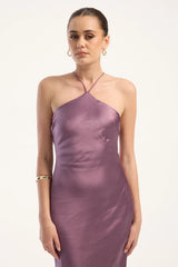 Perfect Stranger Bonnie Satin Maxi Dress Deep Mauve