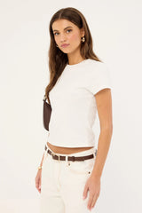 L&t Relaxed Baby Tee White