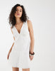 Motel Raspati broderie mini dress in white