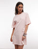 Monki contoured T-shirt mini dress in peach