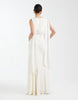 Six Stories Bridesmaid crepe high cowl neck maxi dress in Ivory