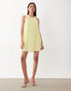 YAS textured sleeveless shift mini dress in soft yellow