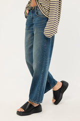 Motel Low Rise Parallel Jean Steel Blue