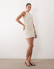 Miss Selfridge striped denim shift dress in multi stripe