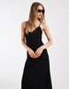 ONLY bust detail maxi cami dress in black