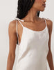 ARKET satin tie shoulder midi slip dress in pink