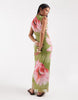 Vero Moda Petite sleeveless ruched detail maxi dress in large scale floral print