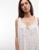 COLLUSION check swing beach dress in white
