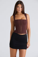chocolat fitted corset top