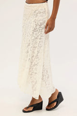 Jgr & Stn Myra Lace Maxi Skirt Antique White