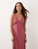 JDY v-neck maxi dress in dusty pink