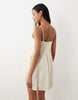 Iisla & Bird mini dress with picot trim in butter yellow