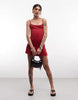 COLLUSION cami skort dress in red polka dots