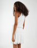 Vero Moda halterneck rose applique tie detail mini dress in white
