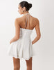Gina Tricot embroidery mini dress in white