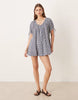 Free People farley gingham tunic dress in navy combo