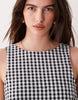 bubble hem mini dress in gingham