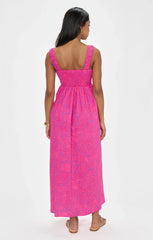 Fling Midi Dress ~ Pink Shells Poplin