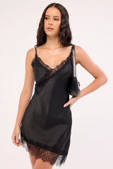 Luck & Trouble Alexa Lace Mini Dress Black