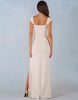 Oh Polly modal sweetheart neck cap sleeve draped detail maxi dress in ivory