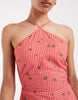 Vero Moda halter maxi dress in red floral gingham print