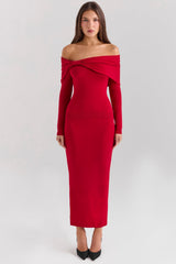 holly red cashmere blend sweater