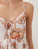 Accessorize floral tie front mini beach dress in ivory