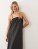JDY cheesecloth sleeveless maxi dress in charcoal gray