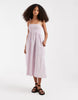 JJXX seersucker stripe maxi dress in pink
