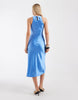 & Other Stories bias cut satin midi dress in blue