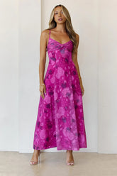Electric Aura Maxi Dress Pink