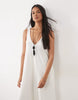 trapeze maxi dress in neutral