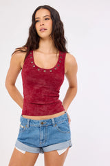 Rusty Pheonix Low Rise Denim Mini Short Middy Blue