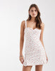 panel detail mini dress in floral print
