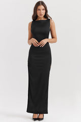 black maxi dress