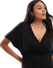 ONLY Maternity nursing maxi dress in black