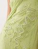 lace halter neck maxi dress with embroidered detail in green