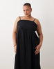 Esmée Curve midaxi beach dress in black