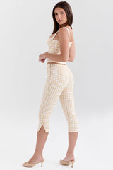 gingerbread gingham capri trousers