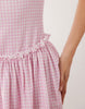 Miss Selfridge square neck mini dress in pink gingham