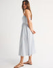 Abercrombie & Fitch bandeau S-line midi dress in blue stripe