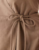 Curve cotton linen blend halter neck wrap mini sundress in ash brown