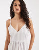 Vero Moda cami midi dress in white striped print