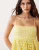 ARRANGE trapeze cami broderie maxi dress in bright yellow