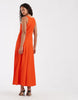 & Other Stories crepe maxi dress with seam detail in black