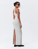 Weekday racer back maxi dress in heather gray